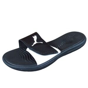Puma Surfcat Women Sandal Size 9 Casual Athletic Slide Black White Synthetic